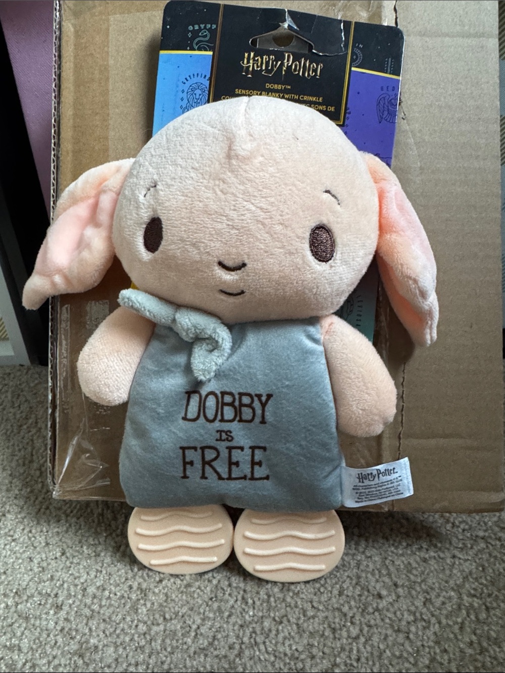 Warner Bros. Harry Potter Dobby Plush with Gray Tunic and Peach Skin